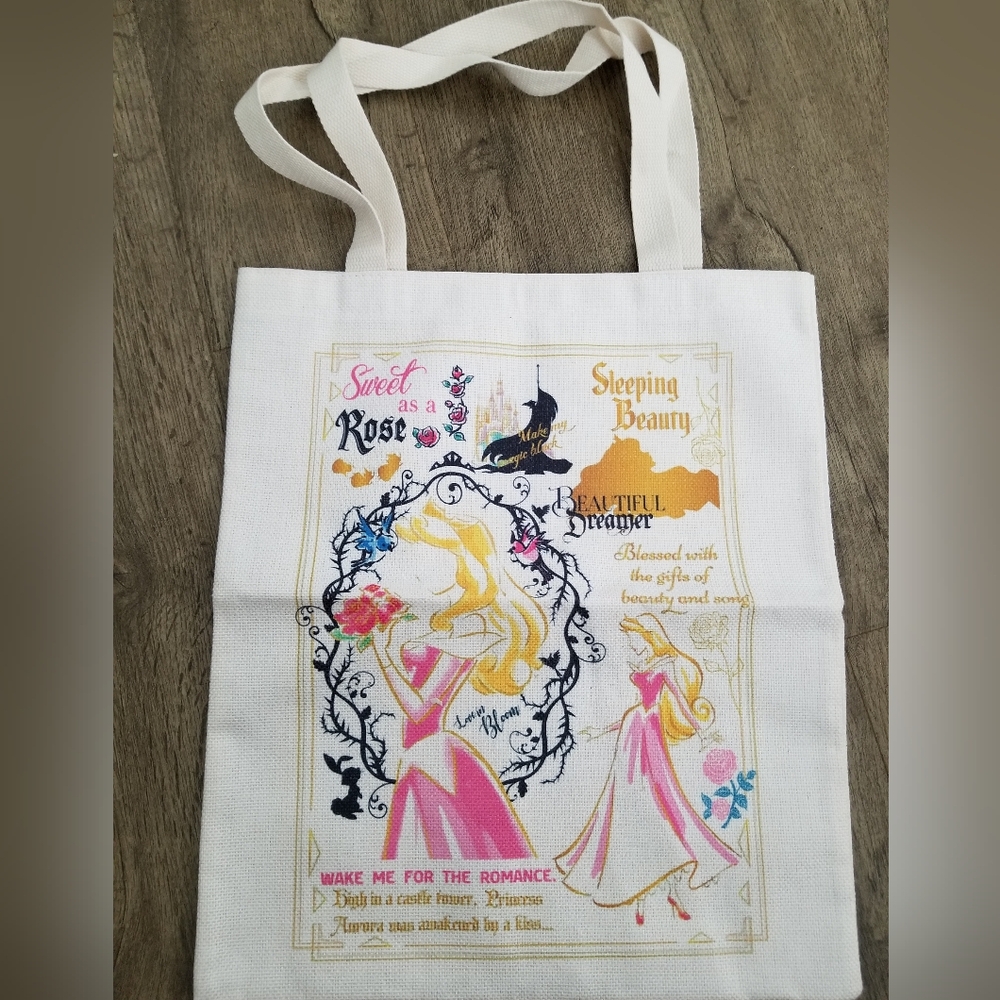 3/$25 Sleeping Beauty Tote Bag Brand New